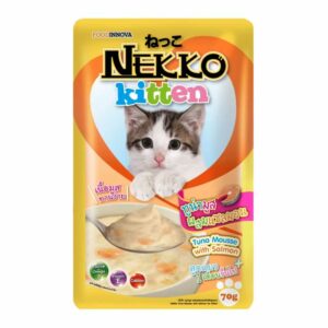 nekko อาหารลูกแมว ทูน่าผสมแซลม่อน