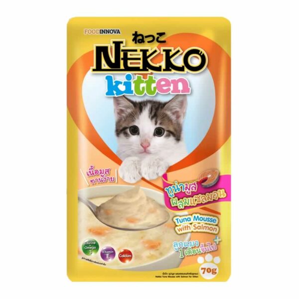 nekko อาหารลูกแมว ทูน่าผสมแซลม่อน